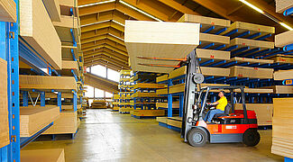 Cantilever racking for the storage of timber